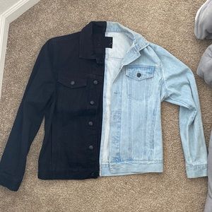 Mens Two tone denim Jacket Medium w/ Pants Size 32